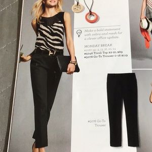 EUC CAbi #5046 Tivoli Top size S & #5078 Go-To Trouser size 4 SET